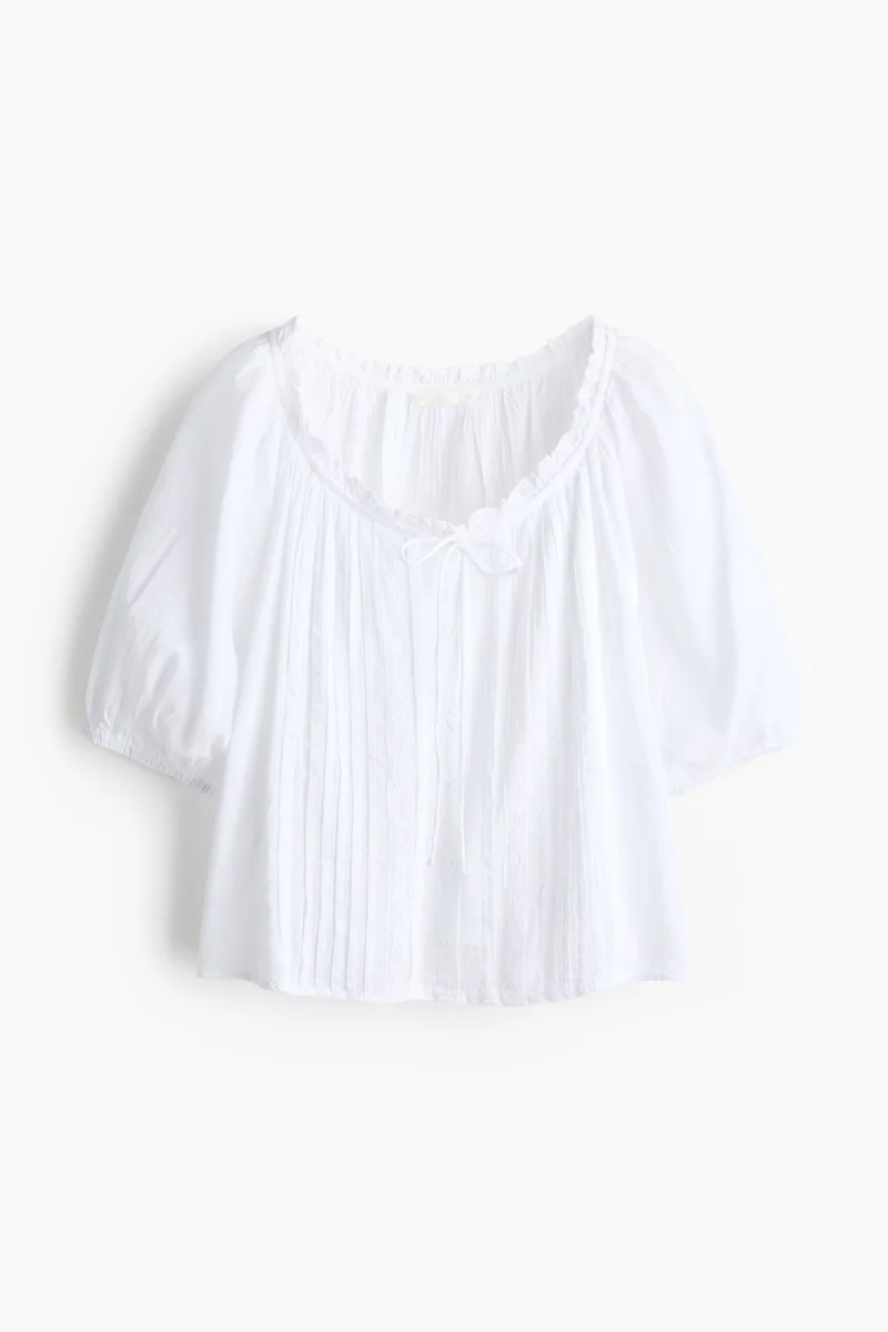 اتش اند ام بلوزة بطيات رفيعة